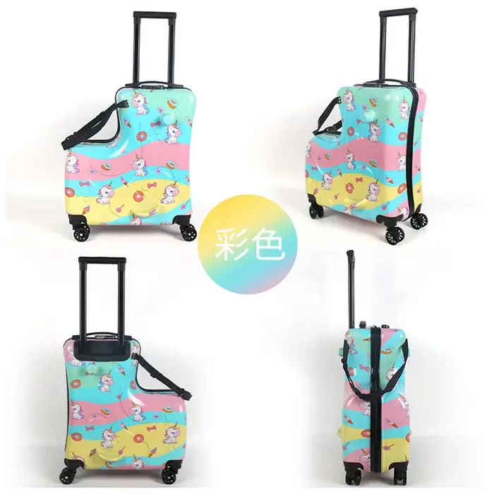 Les valises de voyage pour enfants peuvent s'asseoir et monter sur les bagages à roulettes, valises
