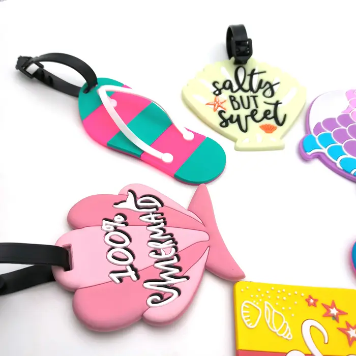 Étiquette de bagage en silicone