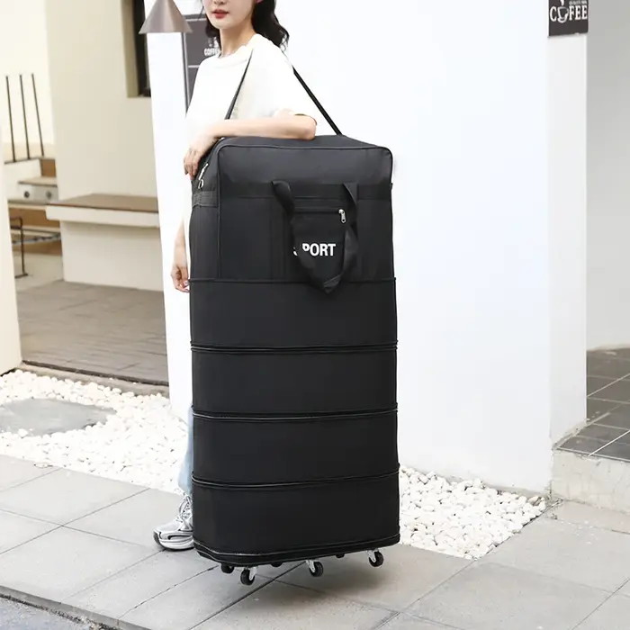Sac de voyage pliable polyvalent à 5 couches avec roulettes