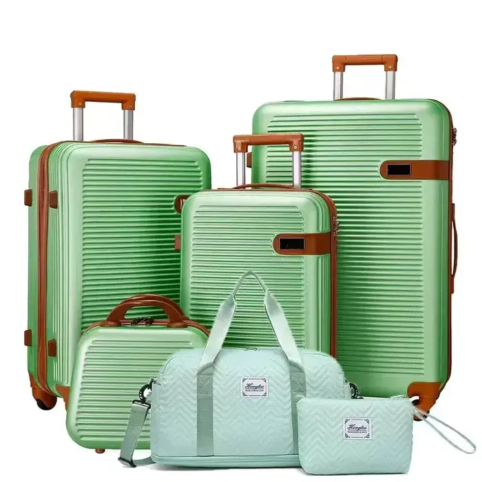 Ensemble de bagages 4 pièces : valise à main approuvée par TSA 20/24/28 pouces + trousse de toilette de 12