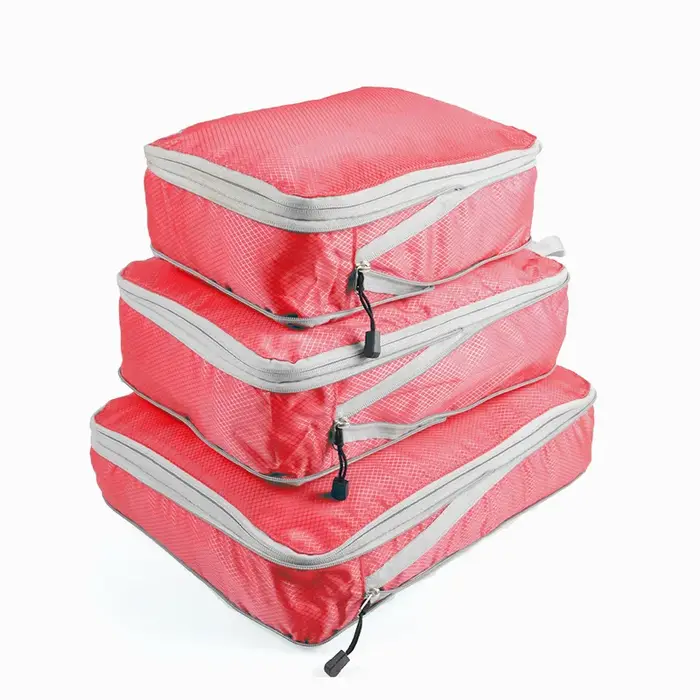 Sac de rangement de voyage, Cubes d'emballage compressibles, valise de voyage, organisateur de bagag