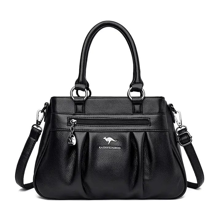 Sacs à Main de Luxe en Cuir Souple à 3 Couches pour Femme, Sacoche à Bandoulière de Grande Capacité,