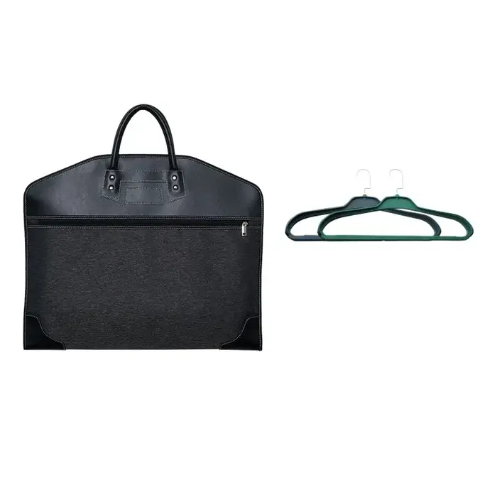Sac à vêtements de costume en cuir pour voyage