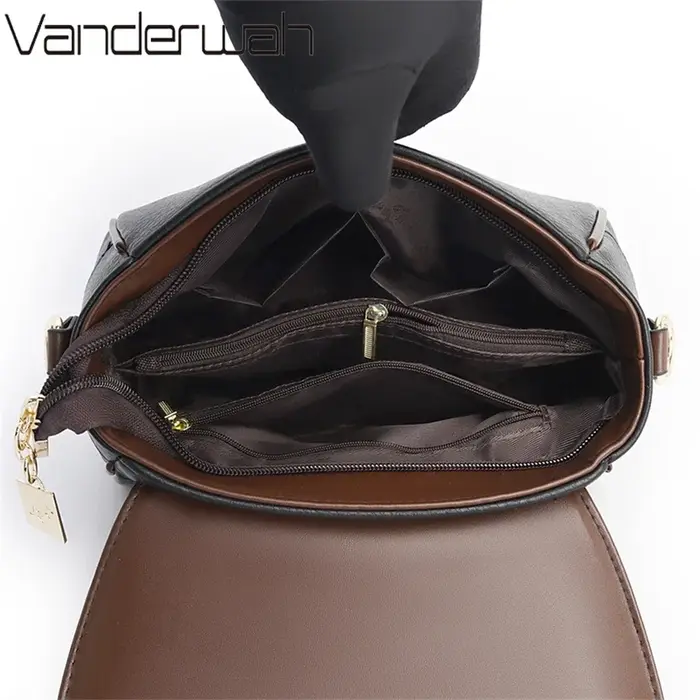 Sac à Bandoulière en Cuir Solide de Bonne Qualité pour Femme