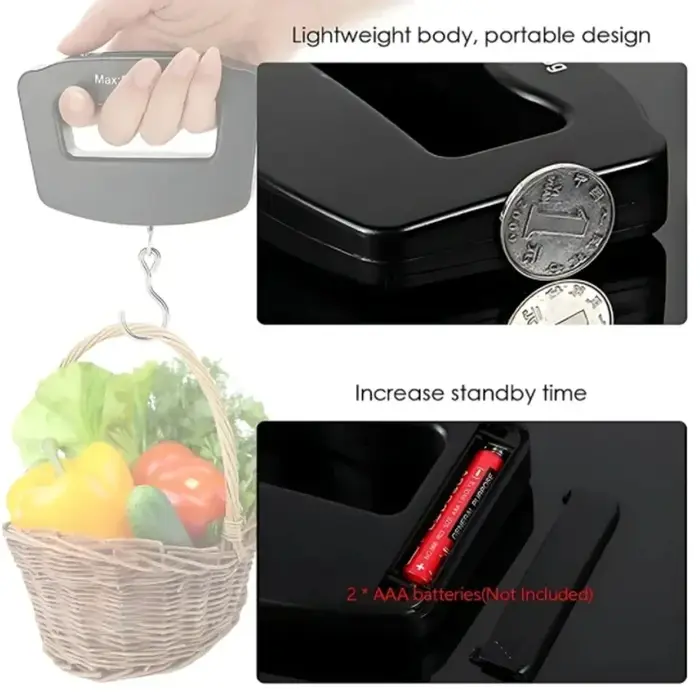 Balance à bagages numérique 50 kg/10 g