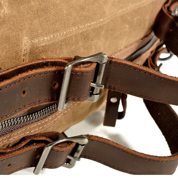 Sac de voyage en toile de cire à l'huile épaisse de style militaire