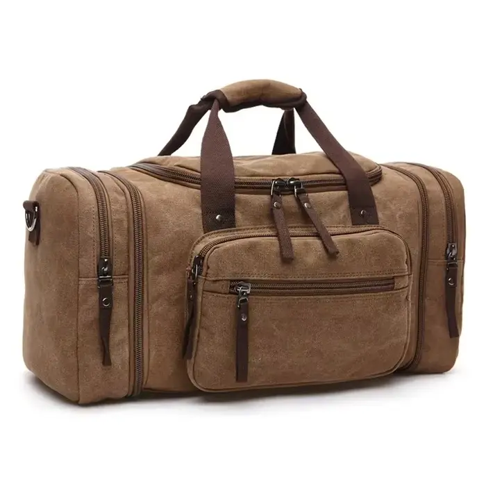 Vintage Canvas Stylish Travel Bags Large Capacity Carry On Luggage