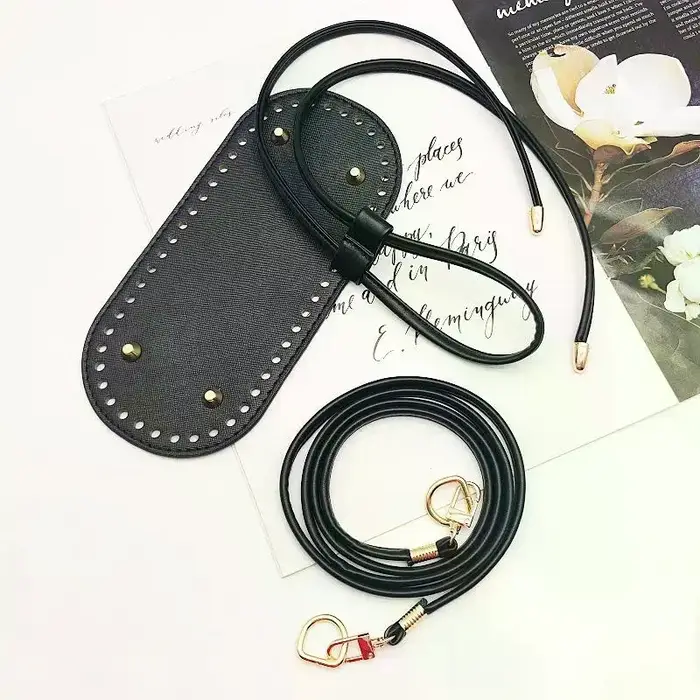 Kit de sac seau DIY – Base en cuir PU avec chaîne et sangle réglable