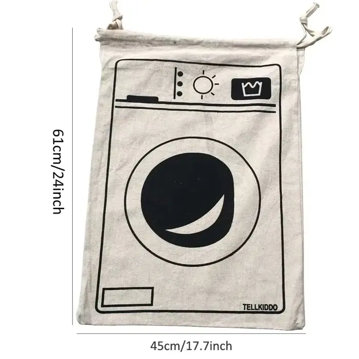 Sac de rangement en coton et lin 61x45cm pour vêtements, jouets, articles divers, sac de sport impri