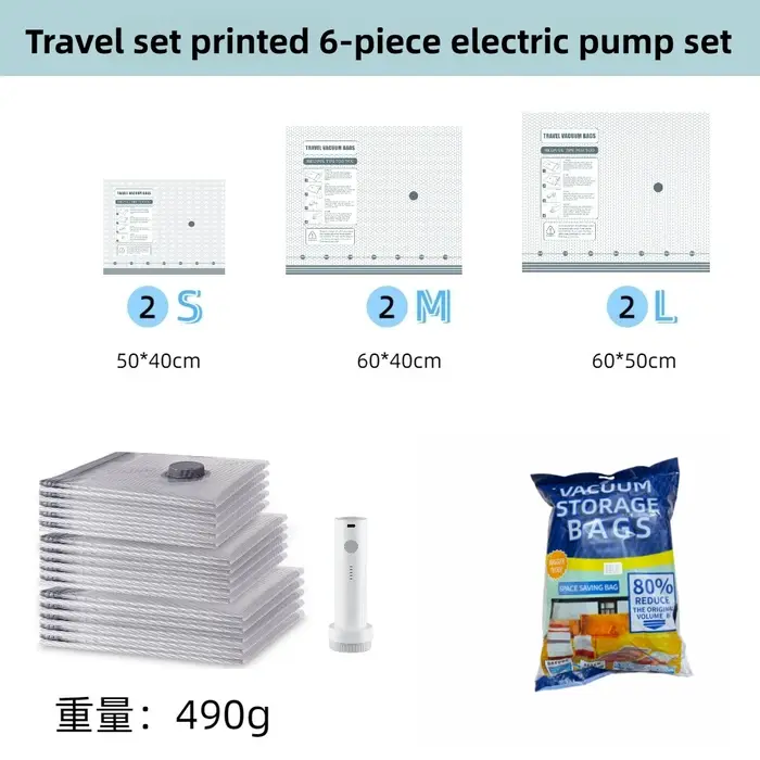 Sac de compression sous vide, sac de rangement épais pour vêtements et couettes, adapté aux voyages,