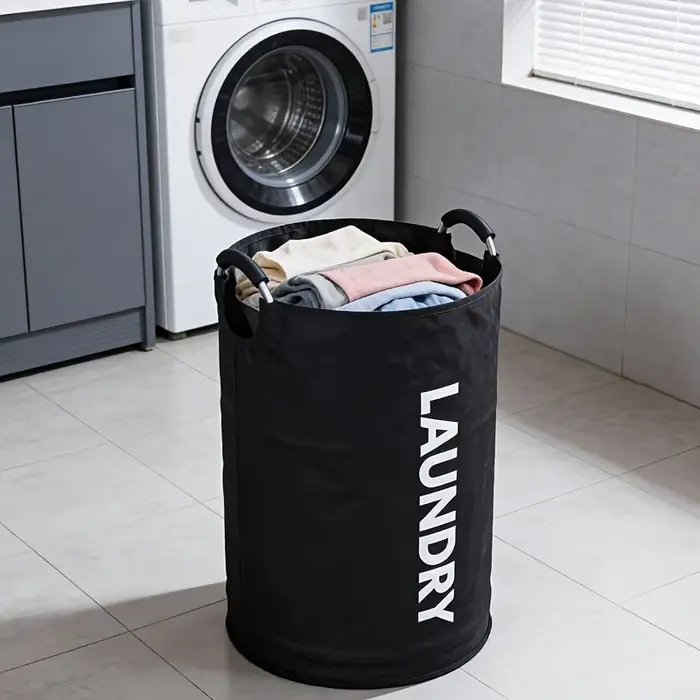 Sac de rangement pour linge 82L, panier de rangement pour vêtements, seau de recyclage pour bouteill