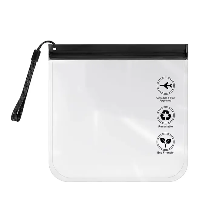 Sac de voyage Transparent étanche pour femmes, trousse de toilette de sécurité d'aéroport réutilisab