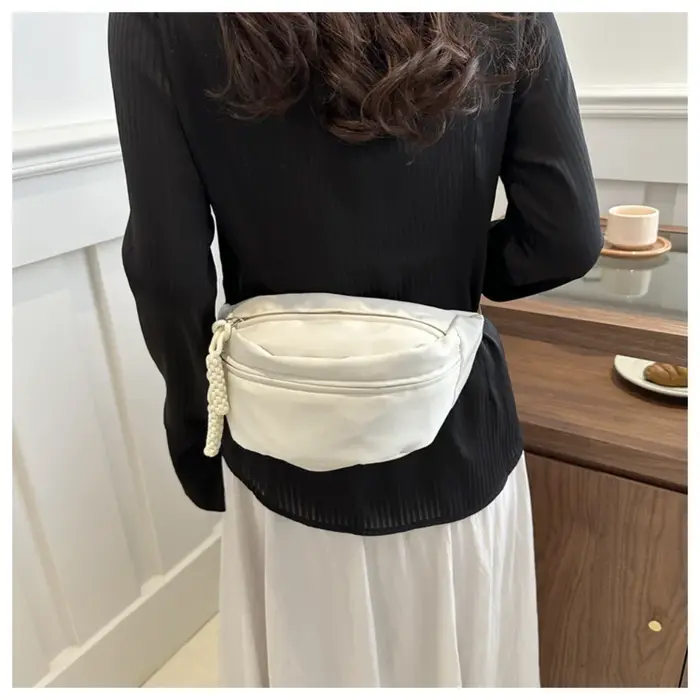 Sac de taille en toile demi-lune pour femme