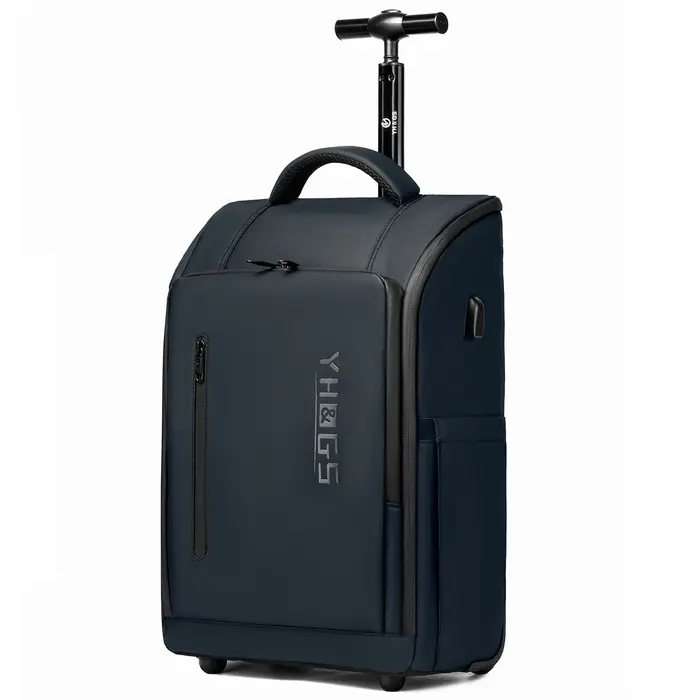 Sac à dos à roulettes professionnel avec roulettes, sac de cabine, sac de voyage imperméable pour or