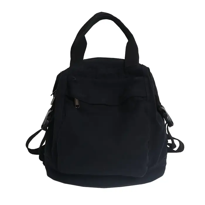 Sac à dos rétro de couleur unie pour femmes, sacs à dos simples de grande capacité de Style japonais
