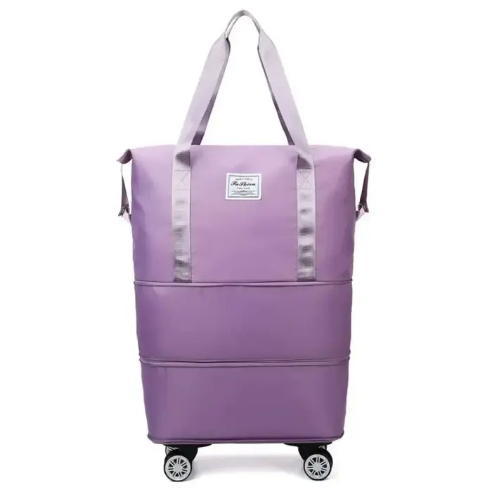 Sac de voyage portable grande capacité avec roulettes universelles détachables, sac de rangement, sa