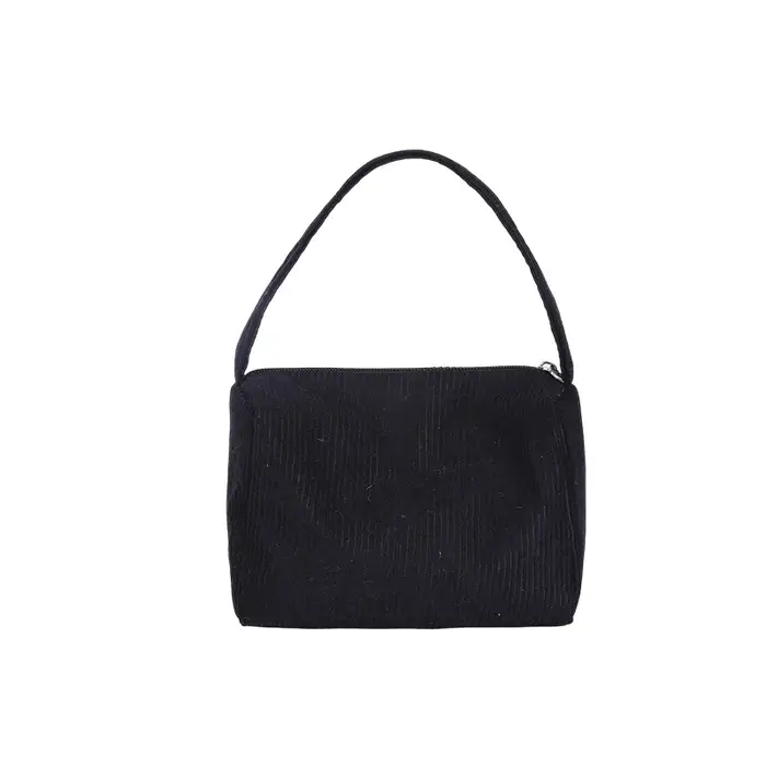 Sac carré compact à porter à la main, sac bandoulière, sac baguette rétro en velours côtelé tendance