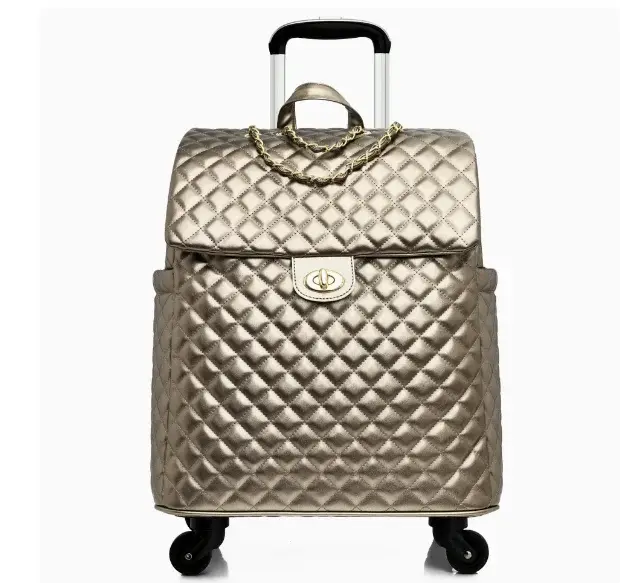 Valise de voyage en cuir PU pour femme