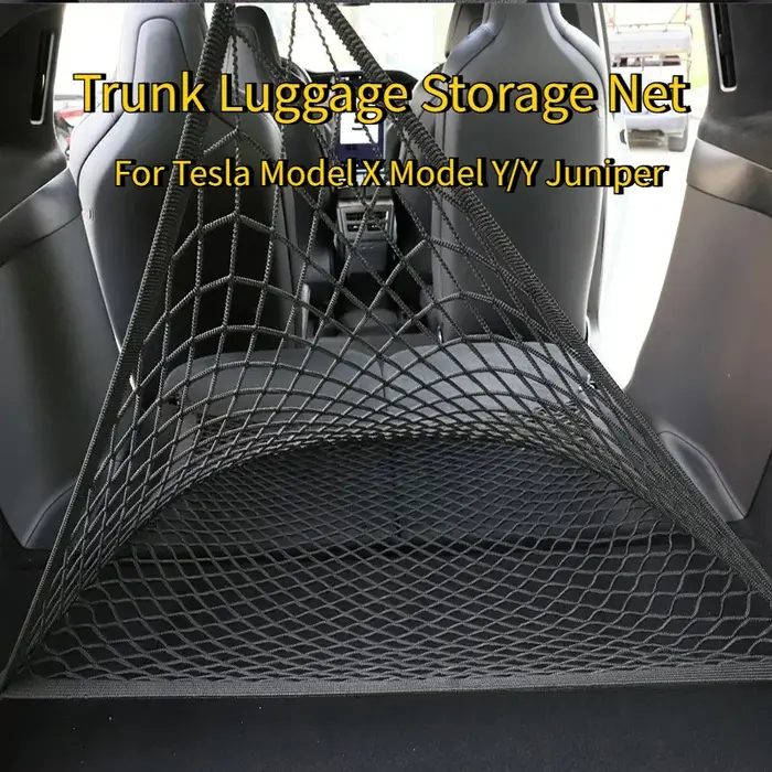 Pour Tesla Model Y Juniper Model X : Filet de rangement pour coffre