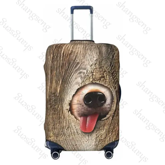 Housse de protection pour bagages élastiques épais, animal drôle, combinaison à fermeture éclair pou