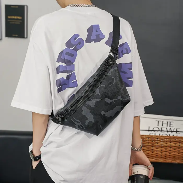 Nouveaux sacs banane de Camouflage pour hommes Version coréenne sac de taille petits