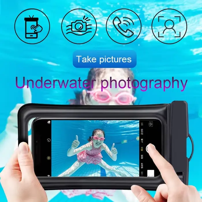 Pochette étanche transparente en PVC pour téléphone