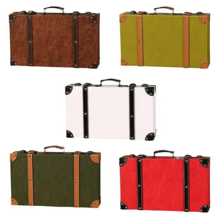 Valise vintage, coffre de rangement, boîte de rangement décorative pour la maison