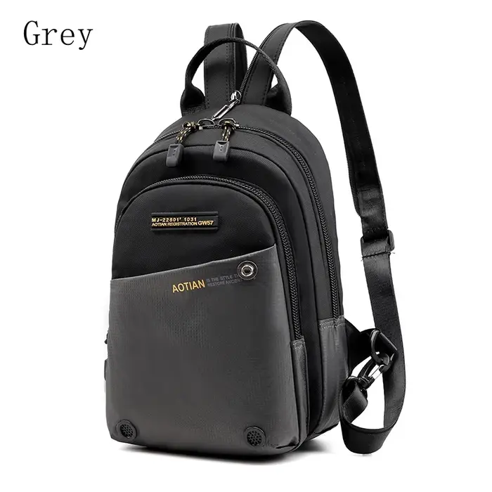 ChimMen-Sac à dos multifonctionnel en nylon imperméable pour hommes, sac de poitrine initié, sports 