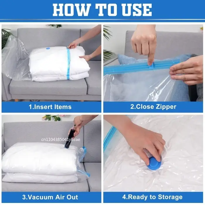 Sac de Compression sous vide épais 1 à 10 pièces