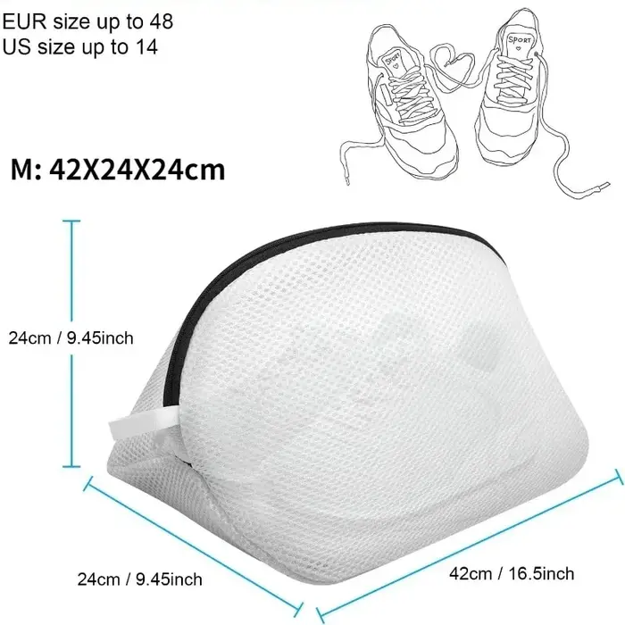 Sac à linge en maille, sac à chaussures pour Machine à laver avec fermeture éclair