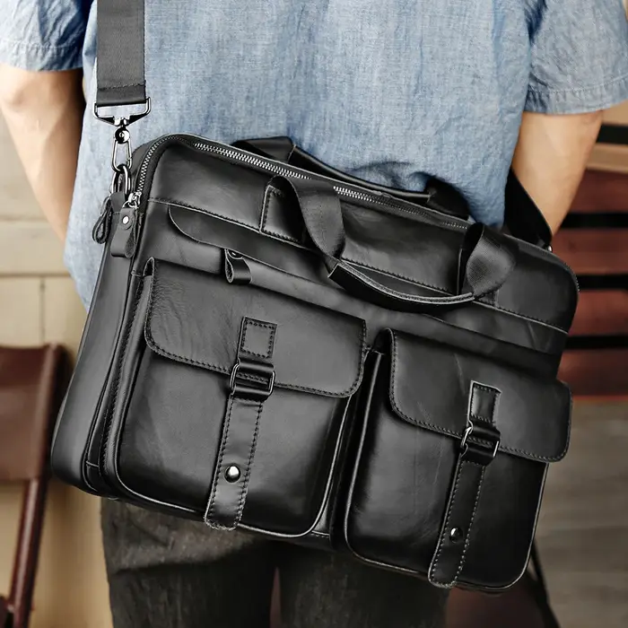 JOYIR – porte-documents en cuir véritable pour hommes
