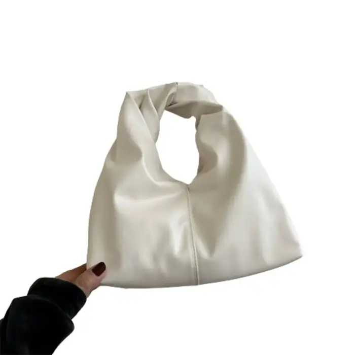 Sac à main plissé décontracté grande capacité, élégant sac fourre-tout carré pour femme, sac à bando