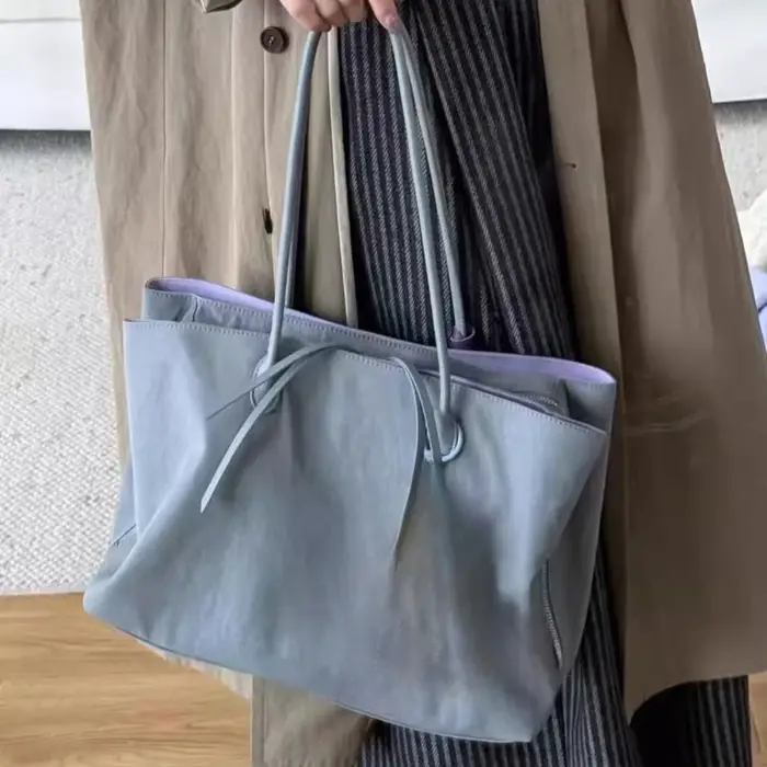 Sac fourre-tout en nylon pour femme, sac fourre-tout minimaliste de grande capacité, sac à main en n