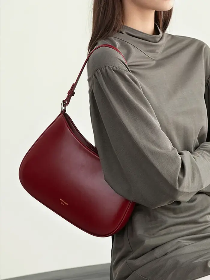 Sac baguette rouge pour femme, sac à main chic pour mariée, style designer, à porter sous le bras ou