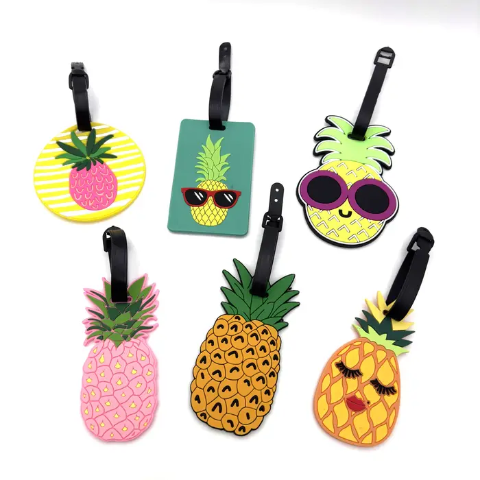 Étiquette de valise ananas mignonne