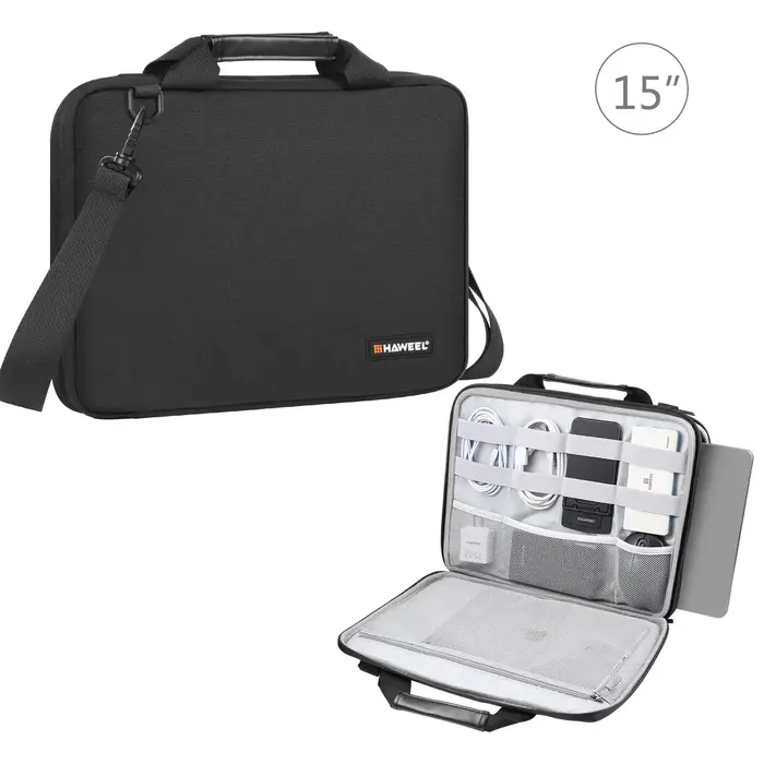 HAWEEL 15.0 - 16.0 pouces Sac à bandoulière pour ordinateur portable pour Macbook/ Lenovo Thinkpad/ ASUS/ HP et autres sacs pour ordinateurs portables