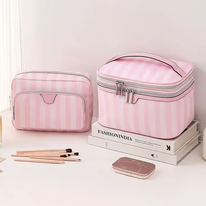 Sac de maquillage portatif de grande capacité