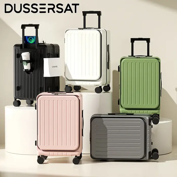 Valise roulante de grande capacité à ouverture frontale
