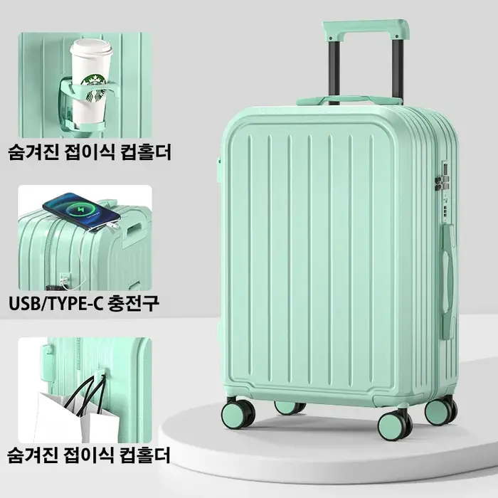 Valise 20 22 22 24 26 28 pouces valise à roulettes de grande capacité avec porte-gobelet valise à ro