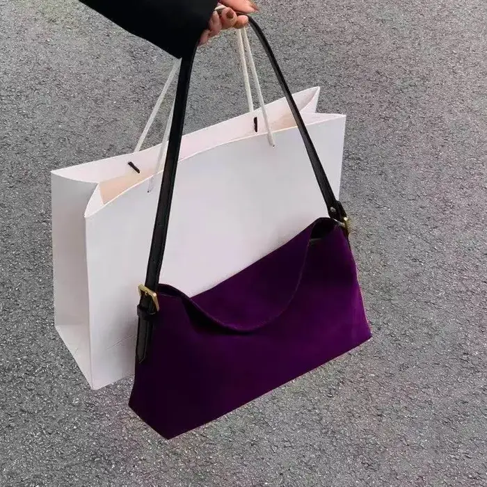Sac à bandoulière en faux daim pour femme
