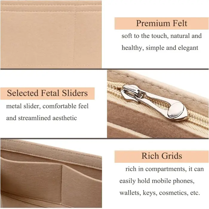 Organisateur d'insertion en feutre pour Keepall 45 50 55 60