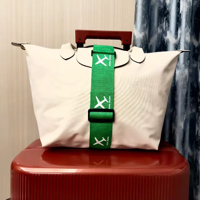 Sangle de bagage fixe en nylon imprimé d'avion avec un paquet
