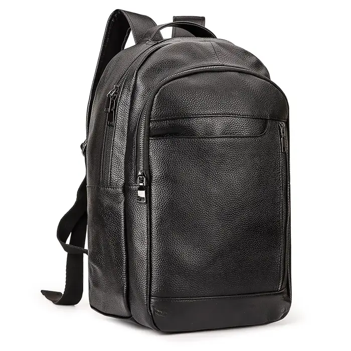 HUMERPAUL-Sac à dos en cuir véritable pour homme, sac à dos pour ordinateur portable, sac d'école po