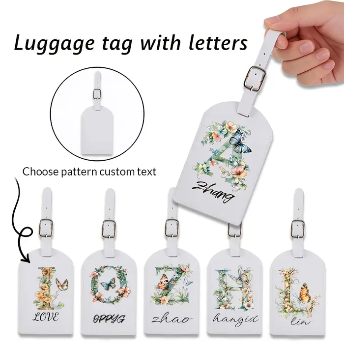 Étiquettes de bagages blanches personnalisées adaptées aux valises