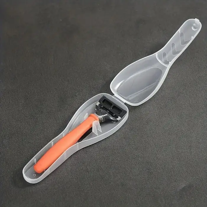 Nouvelle Boîte de Rangement de Voyage Transparente Anti-Poussière pour Rasoir – Étui Portable et Organisateur