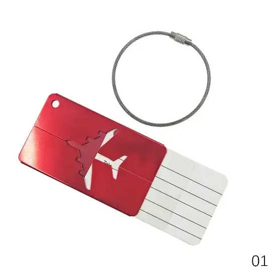 Étiquette de bagage étanche en alliage d'aluminium, valise de fête de voyage, étiquettes d'identific