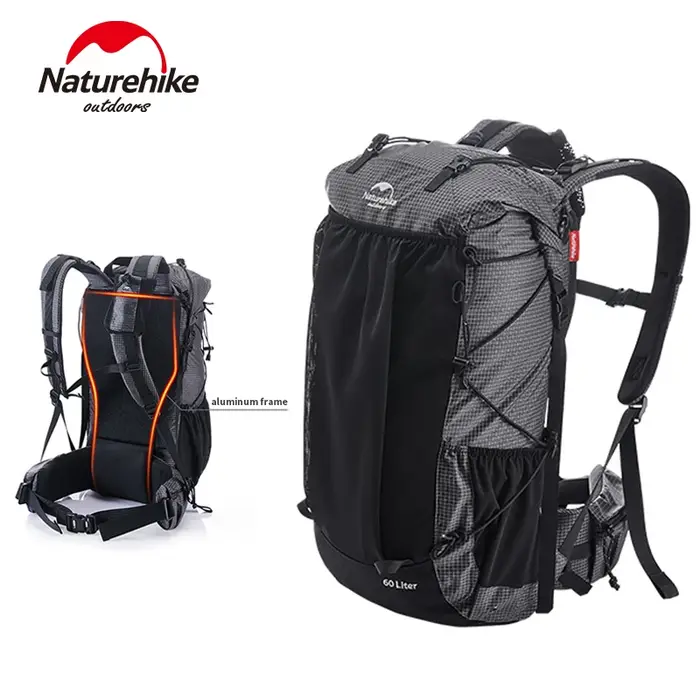 Naturehike Ultra Léger Sac À Dos 60 + 5L/40L Avec Cadre Étanche Voyage Grande Capacité Camping En Plein Air Randonnée Avec Housse De Pluie