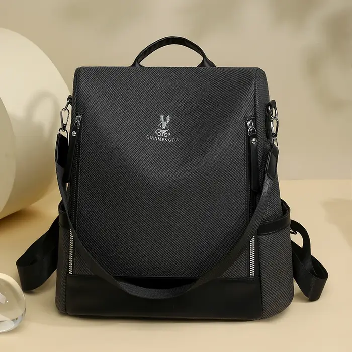 Sac à dos antivol de grande capacité en Pu pour femmes