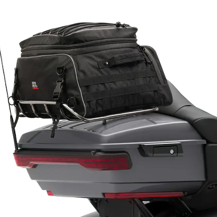 Sacs de selle pour moto, bagages de voyage, sac de coffre souple et pliable pour Touring Road King, Street Glide, Road Glide