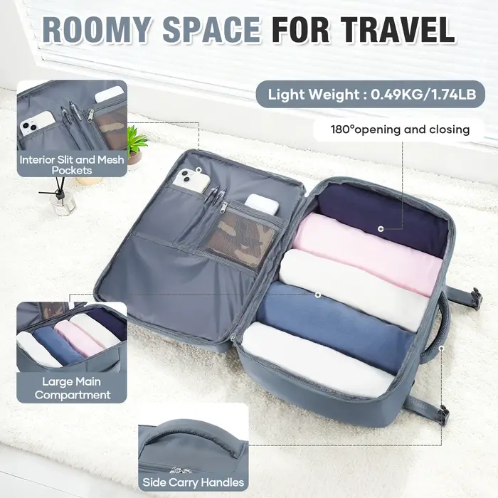 Sac à dos de voyage pour cabine d'avion 40x30x20